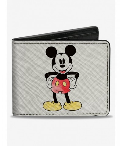 Disney Mickey Mouse Standing Pose And Script Bifold Wallet $8.15 Wallets