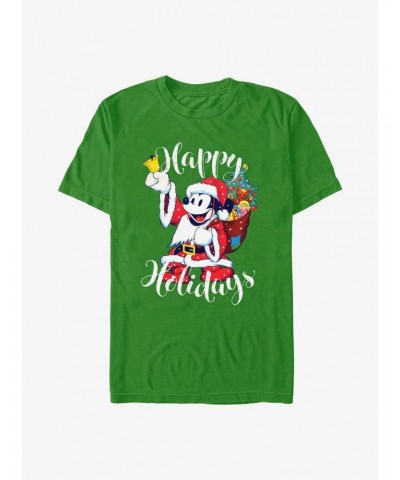 Disney Mickey Mouse Happy Holidays Santa Mickey T-Shirt $8.03 T-Shirts