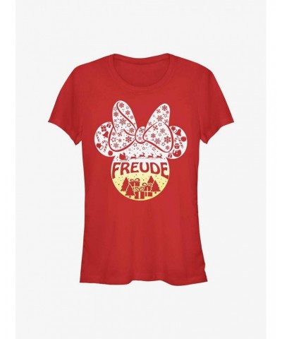 Disney Minnie Mouse Freude Joy in German Ears Girls T-Shirt $6.18 T-Shirts