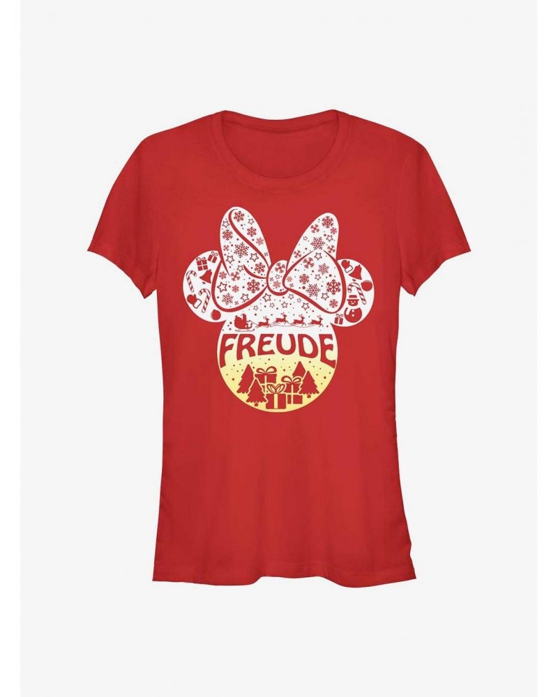 Disney Minnie Mouse Freude Joy in German Ears Girls T-Shirt $6.18 T-Shirts