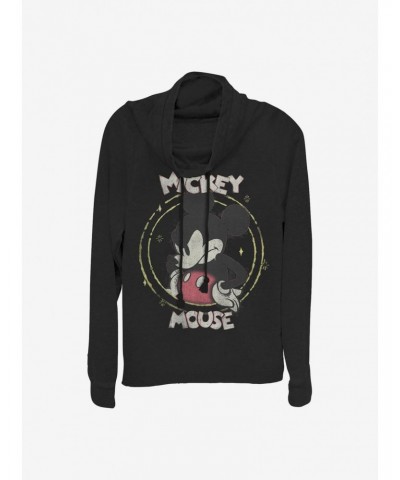 Disney Mickey Mouse Gritty Mickey Cowlneck Long-Sleeve Girls Top $16.16 Tops