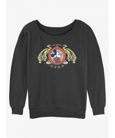 Disney Mickey Mouse Tiger King Girls Slouchy Sweatshirt $13.87 Sweatshirts