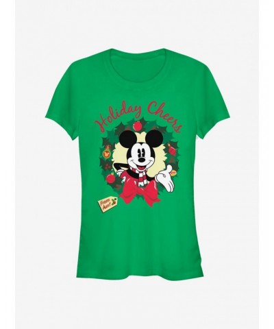 Disney Mickey Mouse Holiday Cheers From Aunt Classic Girls T-Shirt $9.56 T-Shirts