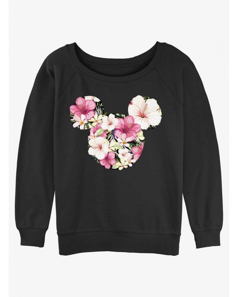 Disney Mickey Mouse Tropical Mouse Girls Slouchy Sweatshirt $8.86 Sweatshirts