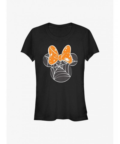 Disney Minnie Mouse Spider Webs Girls T-Shirt $9.36 T-Shirts