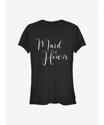 Disney Mickey Mouse Disney Mickey Mouse Maid Of Honor Girls T-Shirt $8.76 T-Shirts
