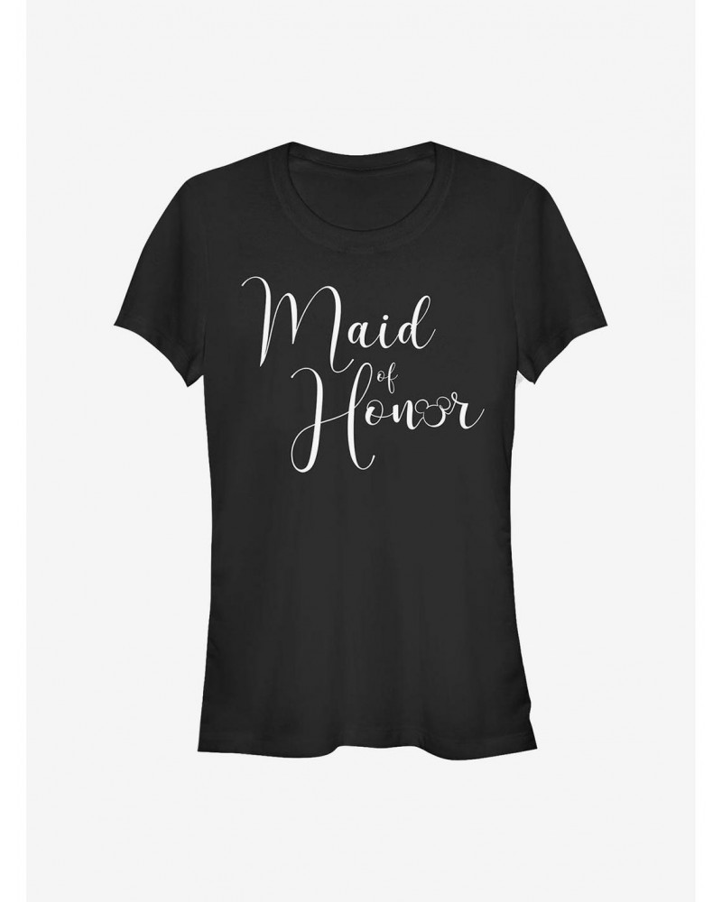 Disney Mickey Mouse Disney Mickey Mouse Maid Of Honor Girls T-Shirt $8.76 T-Shirts