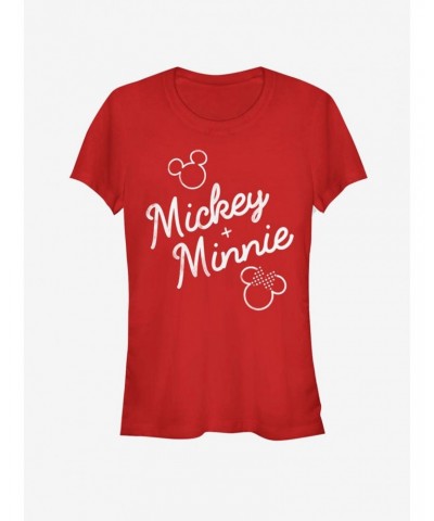 Disney Mickey Mouse And Minnie Mouse Signed Together Girls T-Shirt $7.17 T-Shirts
