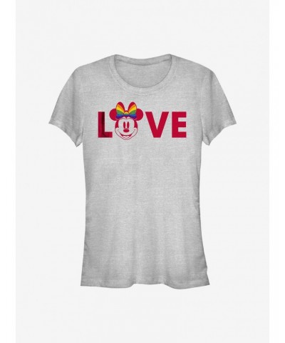 Disney Minnie Mouse Minnie Love Rainbow Pride T-Shirt $6.97 T-Shirts