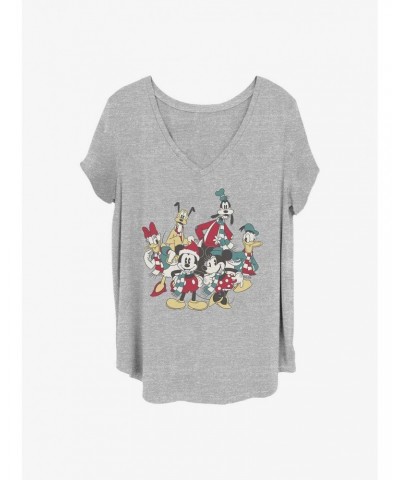 Disney Mickey Mouse Holiday Group Girls T-Shirt Plus Size $9.02 T-Shirts