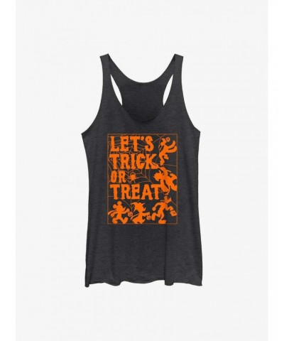 Disney Mickey Mouse Let's Trick or Treat Spiderweb Girls Tank $8.08 Tanks