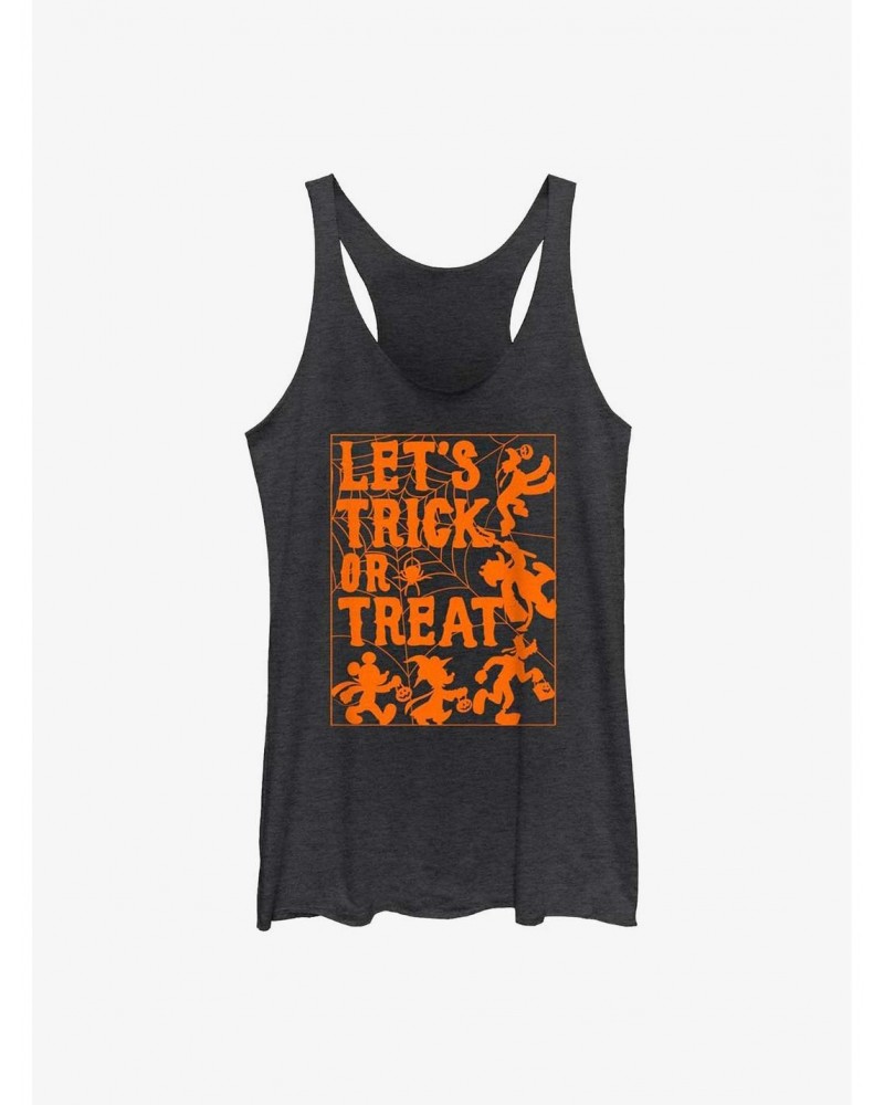 Disney Mickey Mouse Let's Trick or Treat Spiderweb Girls Tank $8.08 Tanks