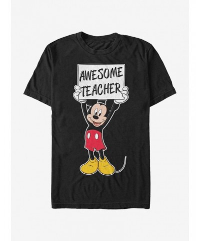 Disney Mickey Mouse Mickey Awesome Teacher T-Shirt $6.88 T-Shirts