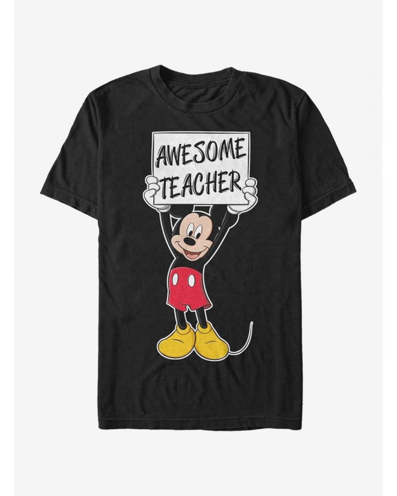 Disney Mickey Mouse Mickey Awesome Teacher T-Shirt $6.88 T-Shirts