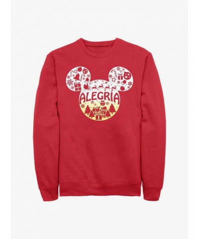 Disney Mickey Mouse Alegria Joy in Spanish Ears Sweatshirt $12.10 Sweatshirts