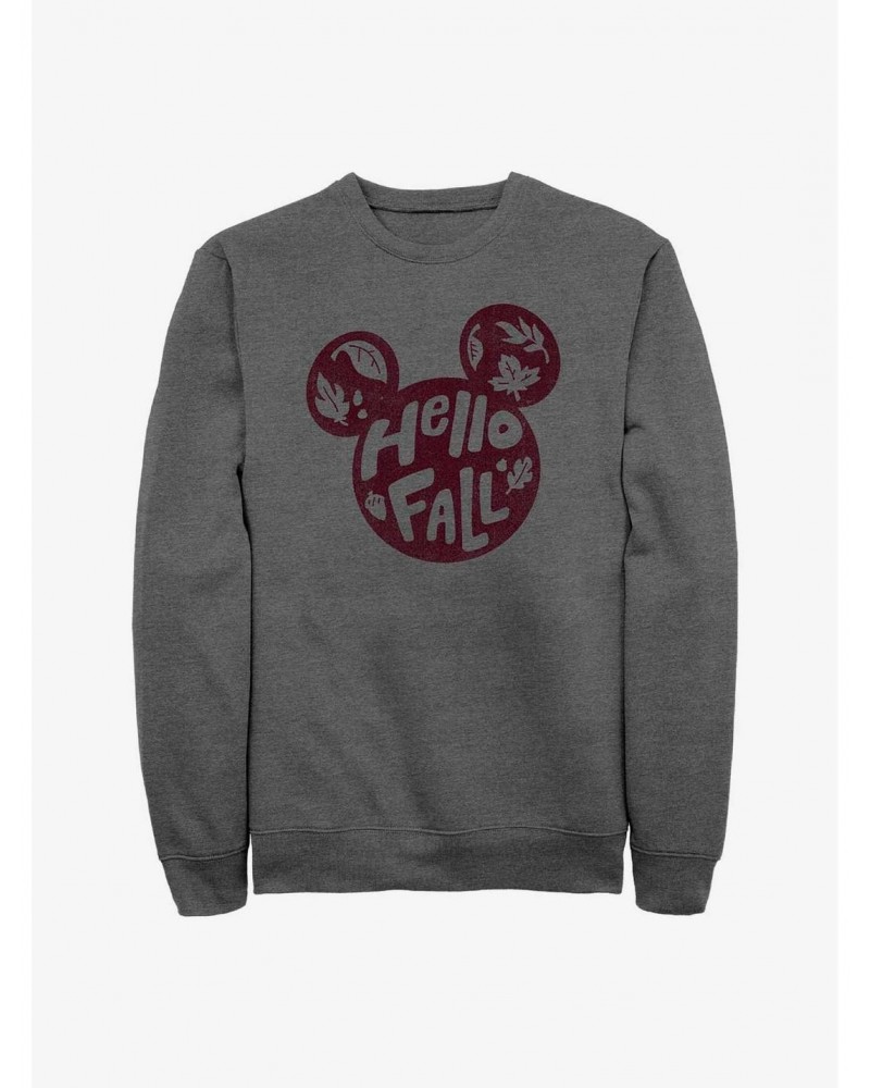 Disney Mickey Mouse Hello Fall Crew Sweatshirt $13.87 Sweatshirts