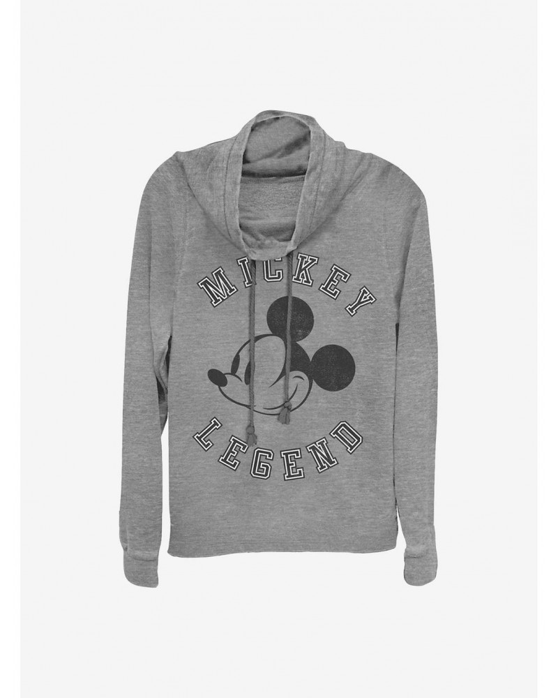 Disney Mickey Mouse Mickey Legend Cowlneck Long-Sleeve Girls Top $15.80 Tops