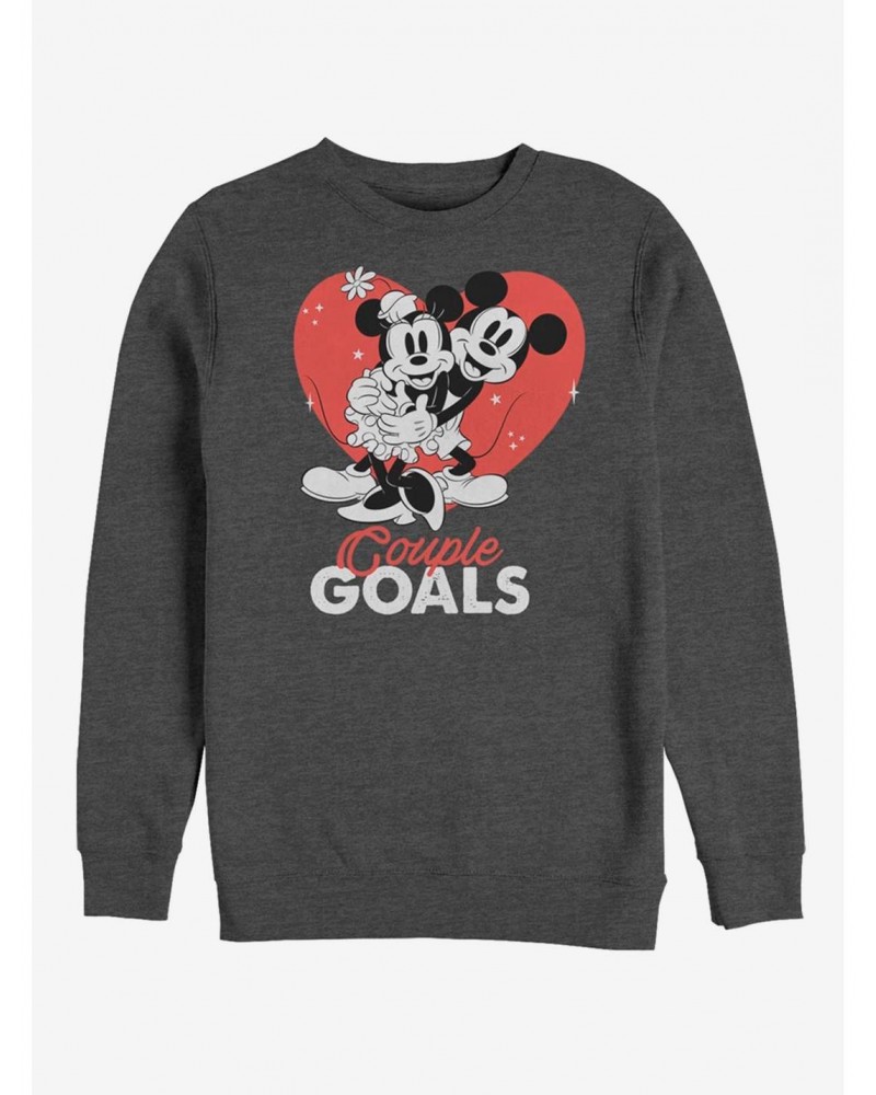 Disney Mickey Mouse Couple Goals Crew Sweatshirt $8.86 Sweatshirts