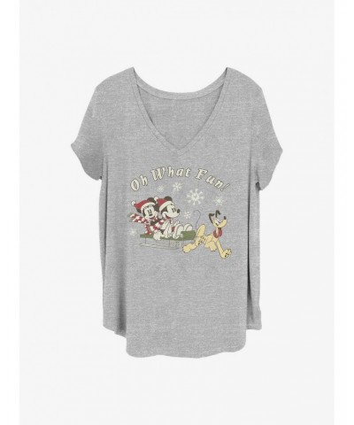Disney Mickey Mouse Oh What Fun Girls T-Shirt Plus Size $8.55 T-Shirts