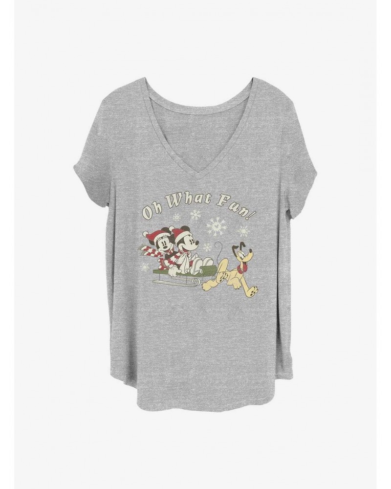 Disney Mickey Mouse Oh What Fun Girls T-Shirt Plus Size $8.55 T-Shirts