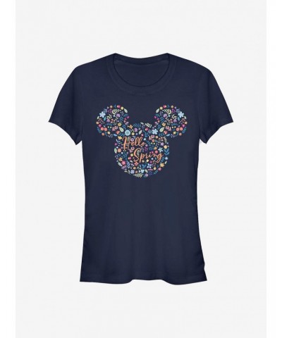 Disney Mickey Mouse Floral Ears Girls T-Shirt $8.96 T-Shirts