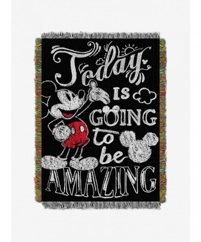 Disney Classic Mickey Amazing Day Tapestry Throw $12.68 Throws