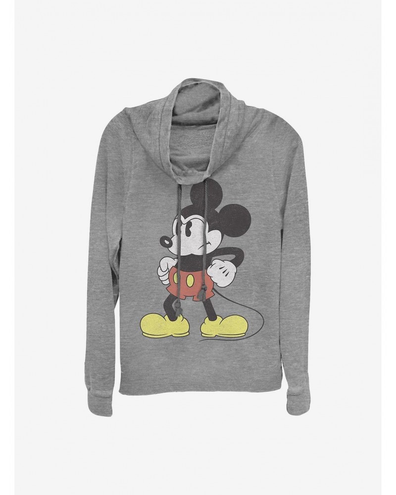 Disney Mickey Mouse Mightiest Mouse Cowlneck Long-Sleeve Girls Top $11.49 Tops