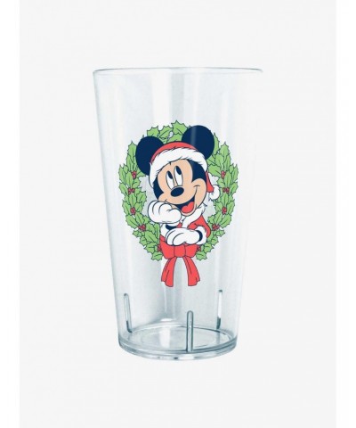 Disney Mickey Mouse Santa Mickey Christmas Wreath Tritan Cup $5.75 Cups