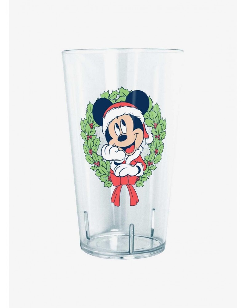 Disney Mickey Mouse Santa Mickey Christmas Wreath Tritan Cup $5.75 Cups