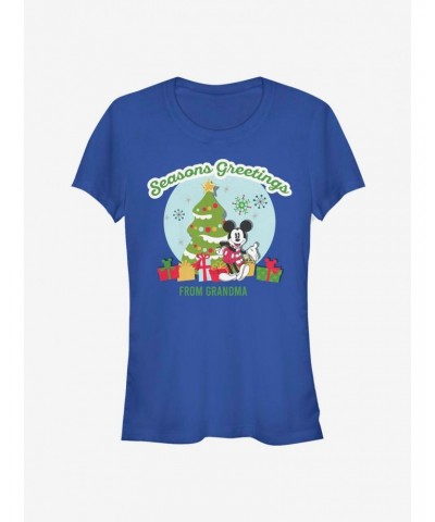 Disney Mickey Mouse Seasons Greetings From Grandma Classic Girls T-Shirt $9.96 T-Shirts