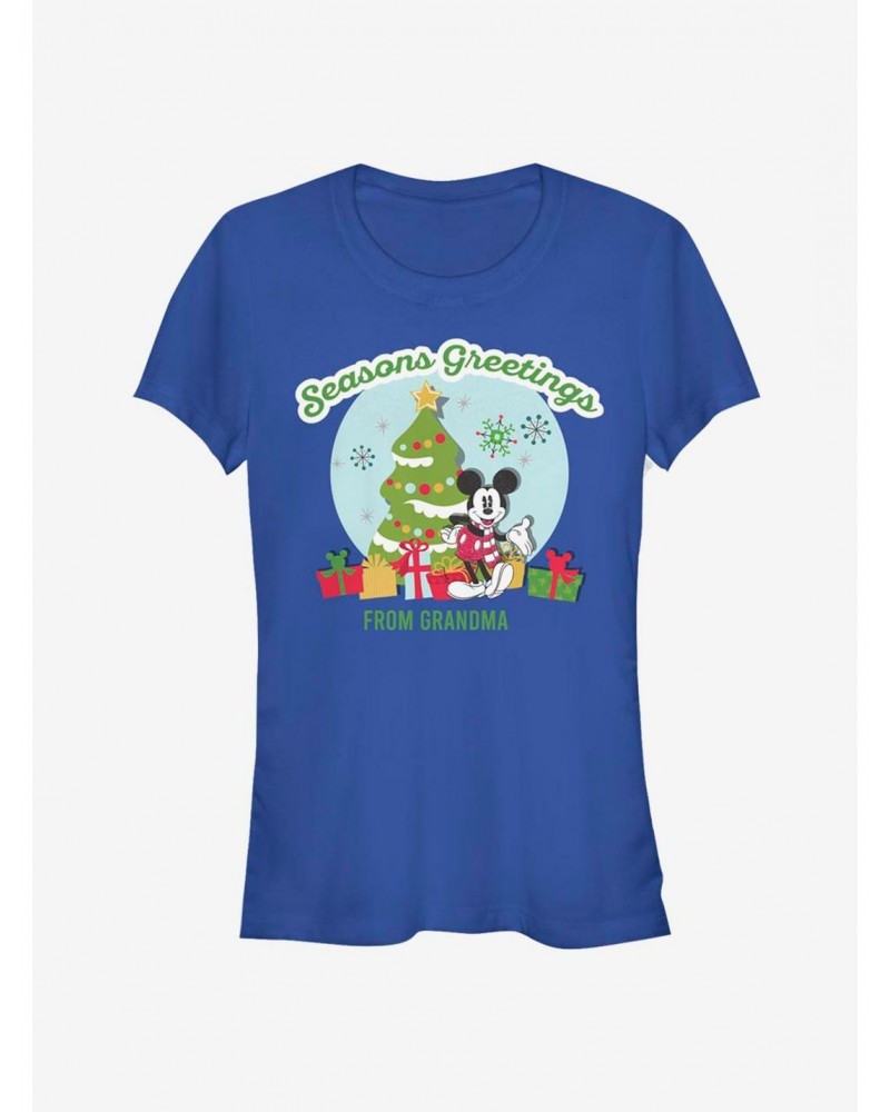 Disney Mickey Mouse Seasons Greetings From Grandma Classic Girls T-Shirt $9.96 T-Shirts