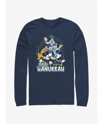 Disney Mickey Mouse Happy Hanukkah Friends Long-Sleeve T-Shirt $12.11 T-Shirts