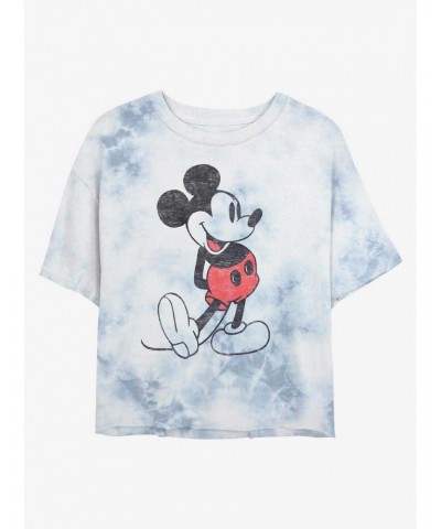 Disney Mickey Mouse Vintage Classic Tie-Dye Girls Crop T-Shirt $11.10 T-Shirts