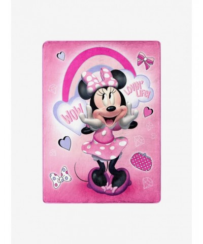 Disney Minnie Mouse Wow Minnie Silk Touch Throw $10.82 Throws