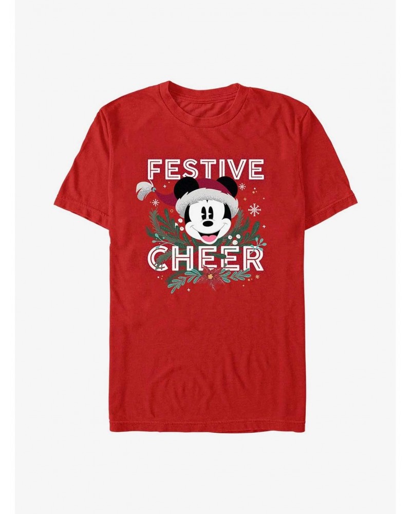 Disney Mickey Mouse Festive Cheer T-Shirt $8.03 T-Shirts