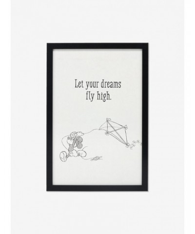 Disney Mickey Mouse Let Your Dreams Fly High Kite Framed Wood Wall Decor $14.00 Décor