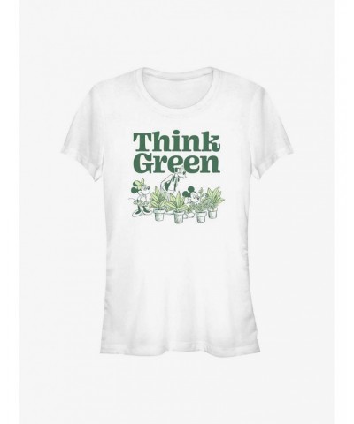 Disney Mickey Mouse Green Thinking Girls T-Shirt $6.77 T-Shirts