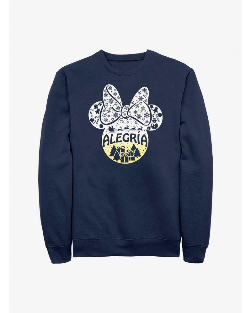 Disney Minnie Mouse Alegria Joy in Spanish Ears Sweatshirt $9.45 Sweatshirts