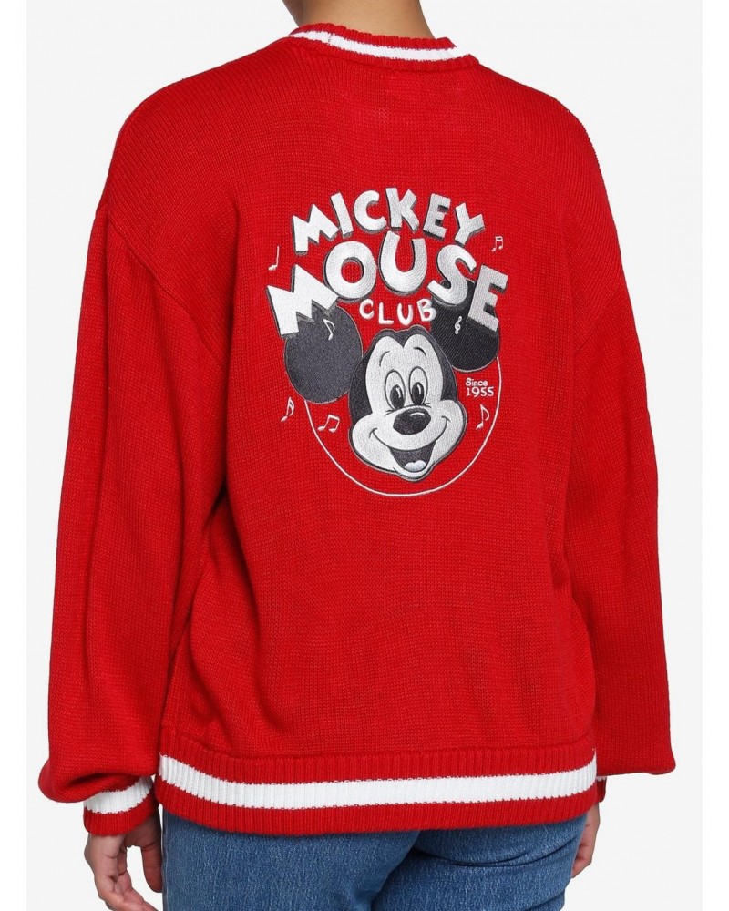 Her Universe Disney100 Mickey Mouse Club Vintage Girls Varsity Cardigan $14.05 Cardigans