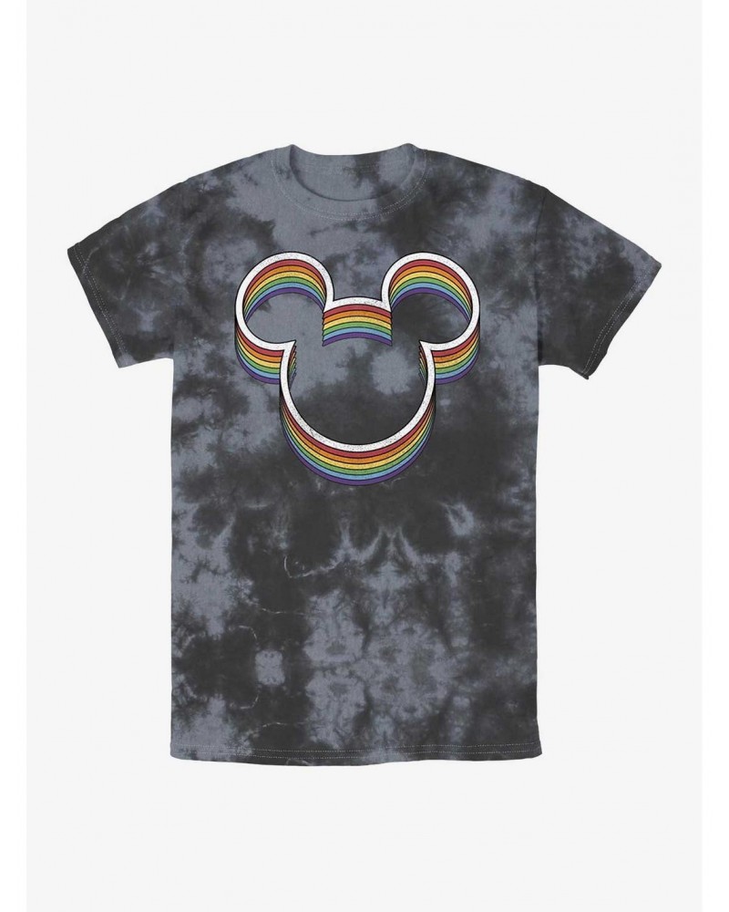 Disney Mickey Mouse Rainbow Ears Tie-Dye T-Shirt $10.36 T-Shirts