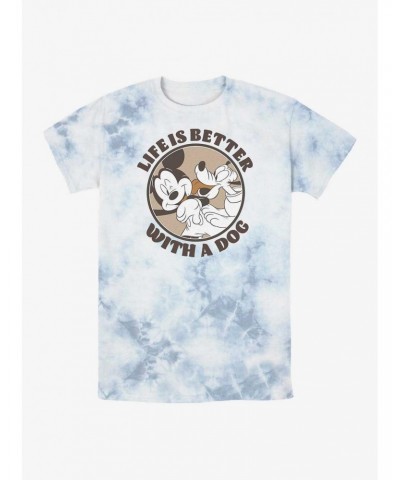 Disney Mickey Mouse Dog Life Tie-Dye T-Shirt $10.15 T-Shirts
