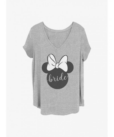 Disney Minnie Mouse Bow Bride Girls T-Shirt Plus Size $10.17 T-Shirts