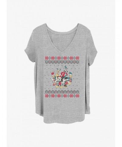 Disney Mickey Mouse Mickey And Friends Christmas Girls T-Shirt Plus Size $9.71 T-Shirts