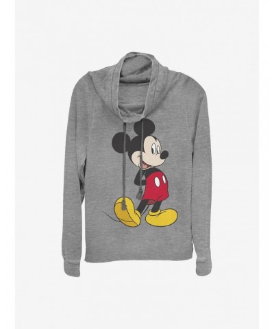 Disney Mickey Mouse Traditional Mickey Cowlneck Long-Sleeve Girls Top $16.16 Tops