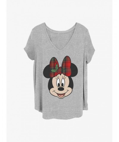 Disney Minnie Mouse Big Minnie Holiday Girls T-Shirt Plus Size $6.94 T-Shirts