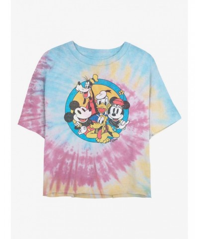 Disney Mickey Mouse Original Buddies Tie Dye Crop Girls T-Shirt $9.68 T-Shirts