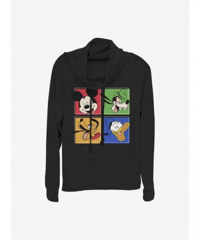 Disney Mickey Mouse And Friends Square Cowlneck Long-Sleeve Girls Top $16.52 Tops