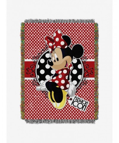 Disney Minnie Mouse Bowtique Forever Tapestry Throw $13.91 Throws