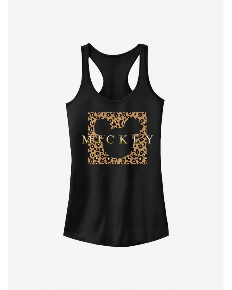 Disney Mickey Mouse Leopard Square Mick Girls Tank $6.77 Tanks