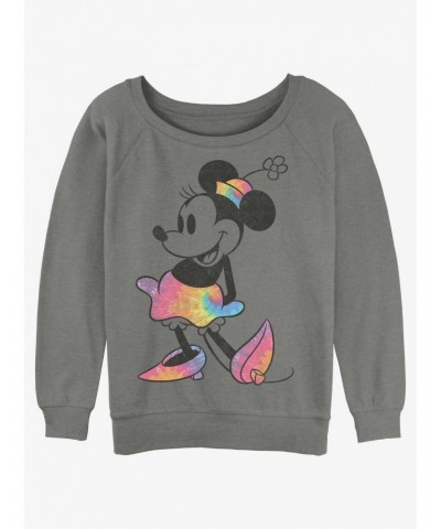 Disney Minnie Mouse Tie Dye Minnie Girls Slouchy Sweatshirt $13.87 Sweatshirts